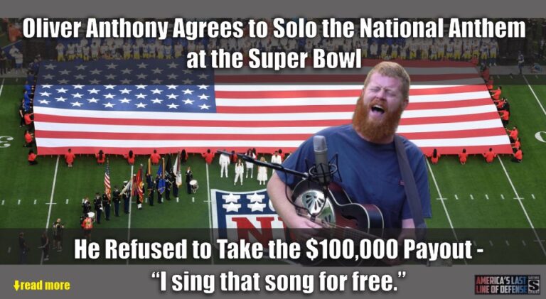 Oliver Anthony Turns Down $100K to Sing the National Anthem: “I Sing That Song For Free”