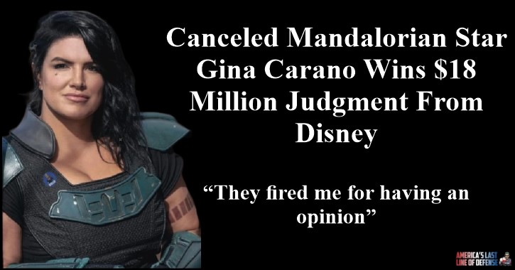 Jury Awards Canceled Mandalorian Star Gina Carano $18 Million From Disney
